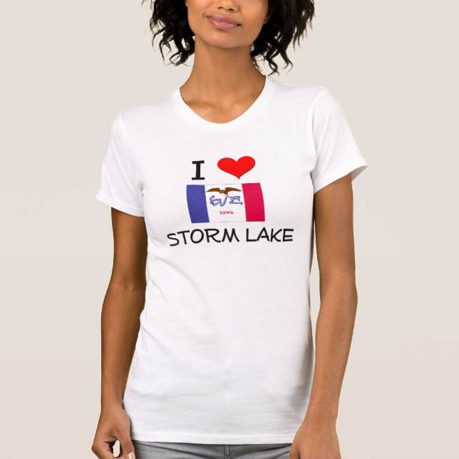 Jag älskar STORMSJÖN Iowa Tee (Framsida)