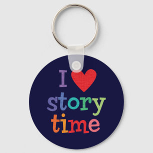 Jag älskar Storytime T-tröja & gåvor Nyckelring