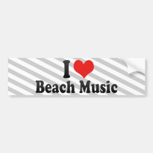 Jag älskar strandmusik bildekal