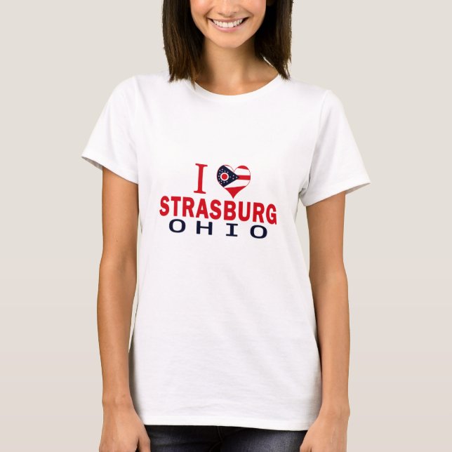 Jag älskar Strasburg, Ohio T-shirt (Framsida)