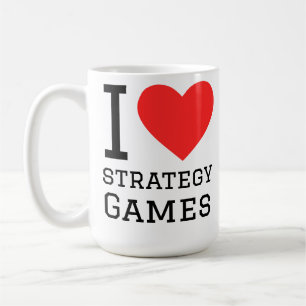 Jag älskar strategispel kaffemugg