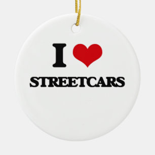 Jag älskar Streetcars Julgransprydnad Keramik