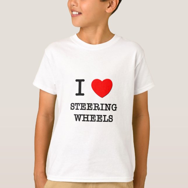 Jag älskar styrninghjul t-shirt (Framsida)