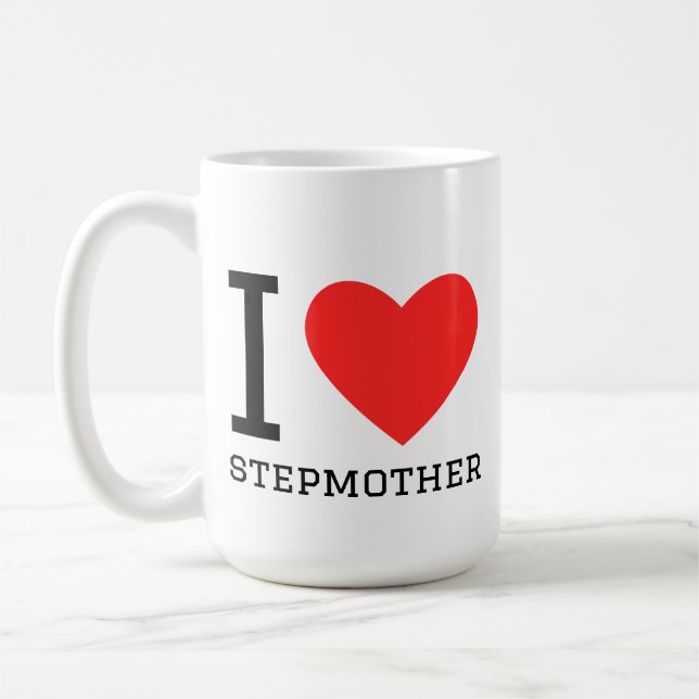 Jag älskar styvmor kaffemugg (Vänster)