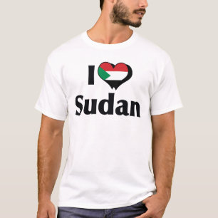 Jag älskar Sudan Flagga Tröja
