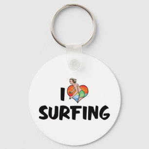 Jag älskar surfing-nyckelring nyckelring
