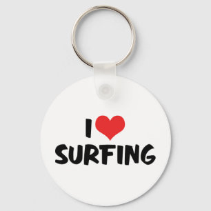 Jag älskar surfing-nyckelring nyckelring