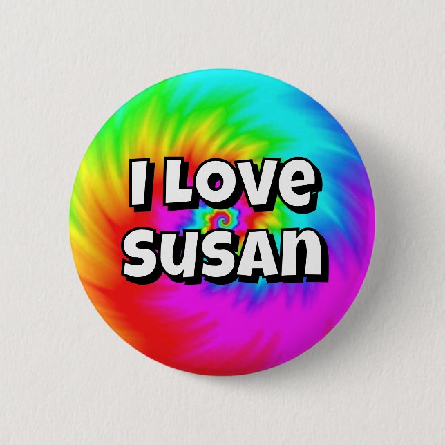 Jag älskar Susan ( du kan byta orden ) Knapp (Framsida)
