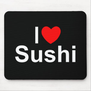 Jag älskar Sushi (för hjärta) Musmatta