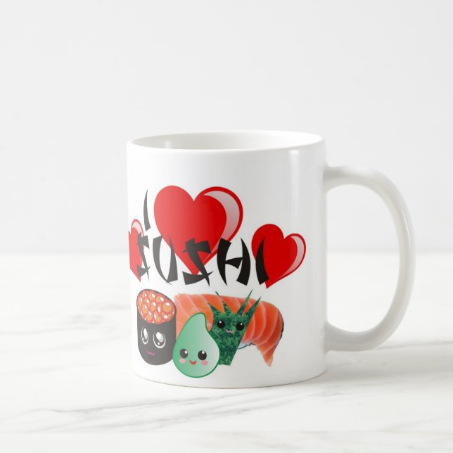 Jag älskar Sushi Kaffemugg (Höger)