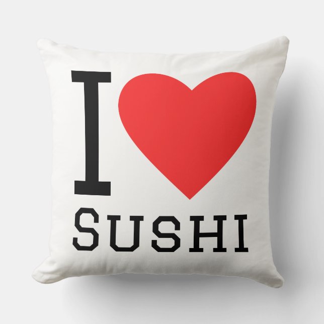 Jag älskar sushi kudde (Framsida)