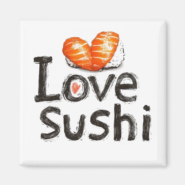 Jag älskar sushi magnet (Framsidan)