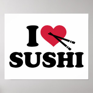 Jag älskar Sushi Poster