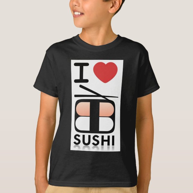 Jag älskar Sushi T Shirt (Framsida)