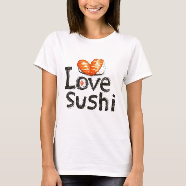 Jag älskar sushi t shirt (Framsida)