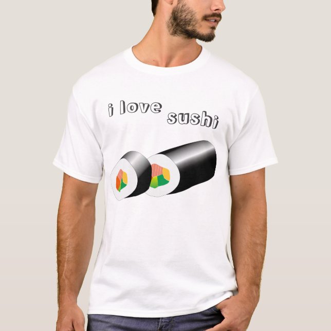 jag älskar sushi t-shirt (Framsida)