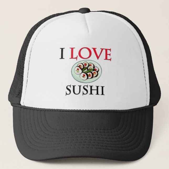 Jag älskar Sushi Truckerkeps (Framsida)