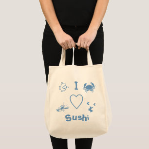 Jag älskar sushi tygkasse