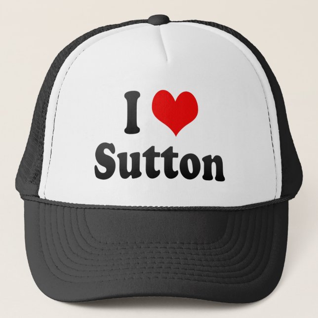Jag älskar Sutton, United Kingdom Truckerkeps (Framsida)