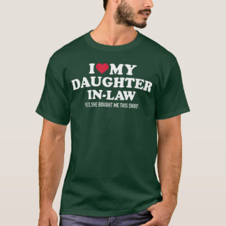 Jag älskar svärdotter för svärfar vänner t shirt