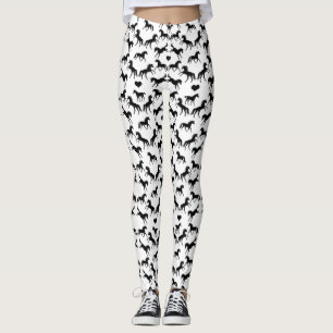 Jag älskar svart hästdamasker leggings