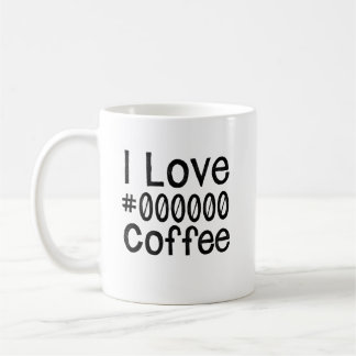 Jag älskar svart kaffemugg