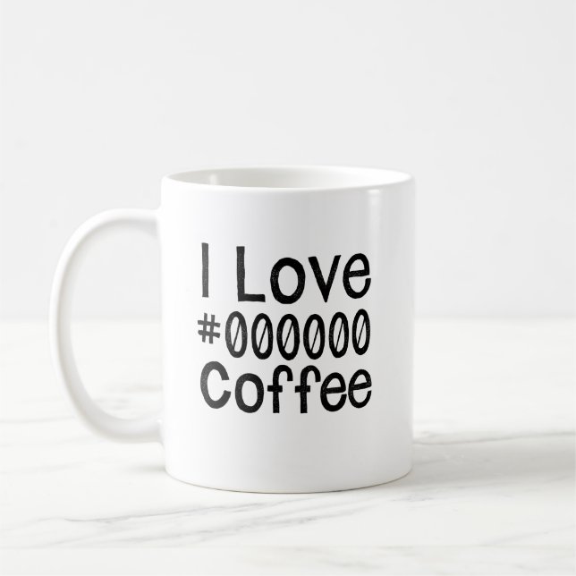 Jag älskar svart kaffemugg (Vänster)