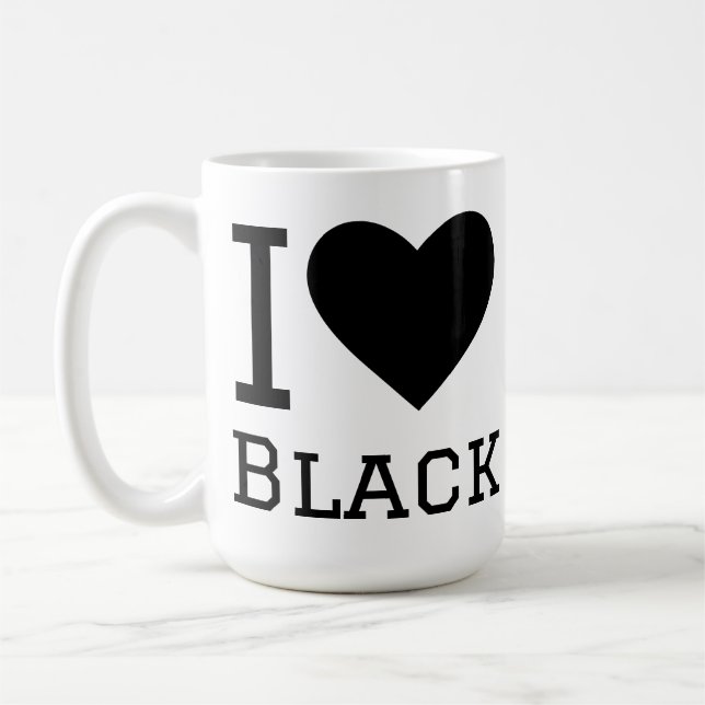 Jag älskar svart kaffemugg (Vänster)