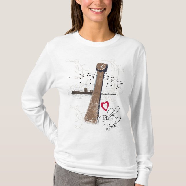Jag älskar svart sten tee shirt (Framsida)