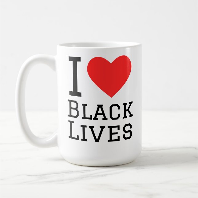 Jag älskar svarta liv kaffemugg (Vänster)