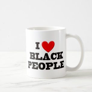 Jag älskar svarta människor kaffemugg