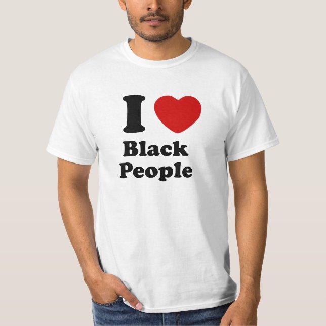 Jag älskar svarta människor tee shirt (Framsida)
