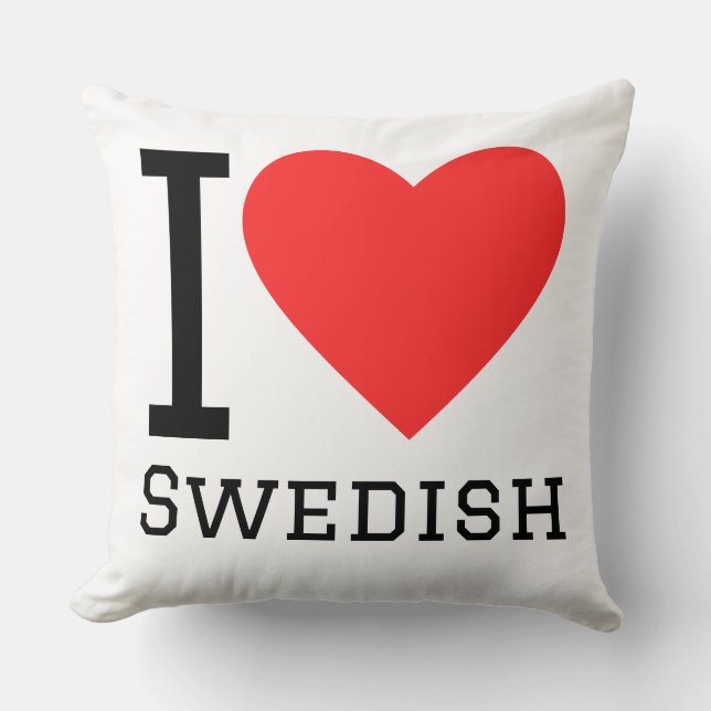 Jag älskar svenska  kudde (Framsida)