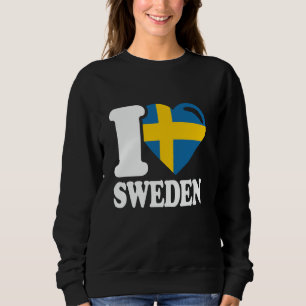 Jag älskar Sverige Hemland Sveriges flagga Sverige T Shirt