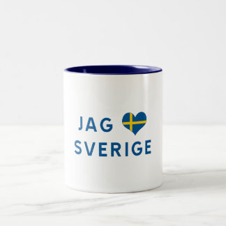 Jag älskar Sverige - I love Sweden Två-Tonad Mugg