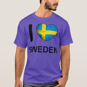 Jag älskar Sverige mitt hem mitt land mitt hjärta T Shirt