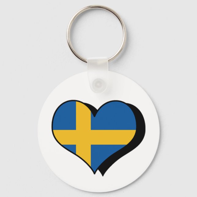 Jag älskar Sverige Nyckelring (Framsida)