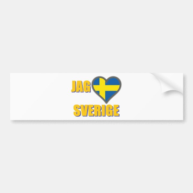 Jag älskar sverigen (jagen Älskar Sverige) Bildekal (Framsidan)