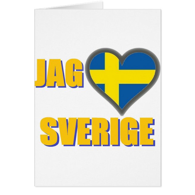 Jag älskar sverigen (jagen Älskar Sverige) Hälsningskort (Framsidan)