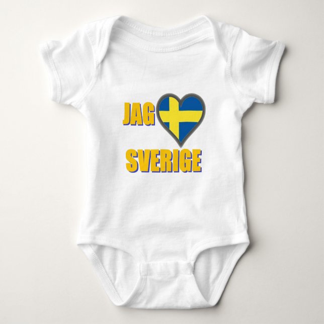 Jag älskar sverigen (jagen Älskar Sverige) Tee Shirt (Framsida)