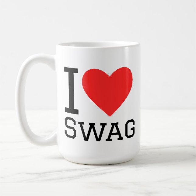 Jag älskar swag kaffemugg (Vänster)