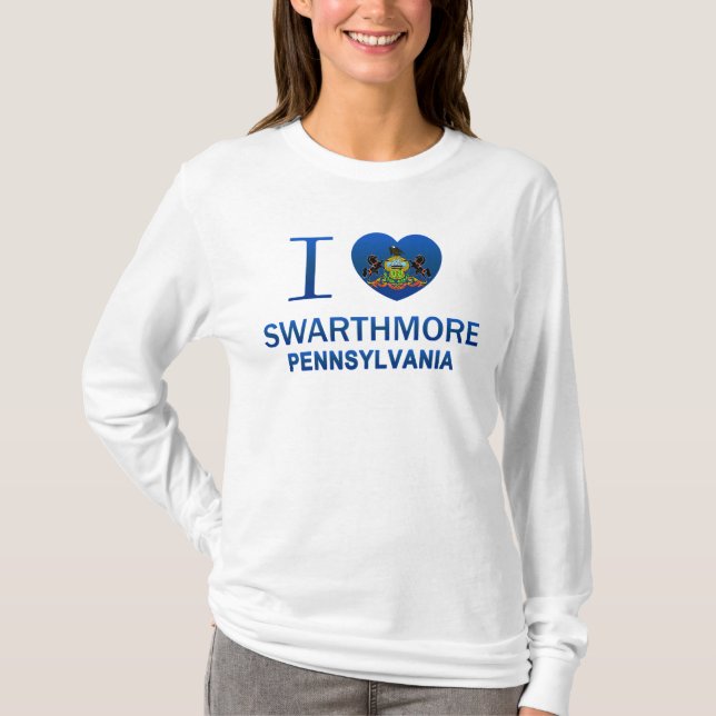 Jag älskar Swarthmore, PA Tee Shirt (Framsida)