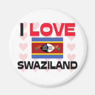 Jag älskar Swaziland Magnet