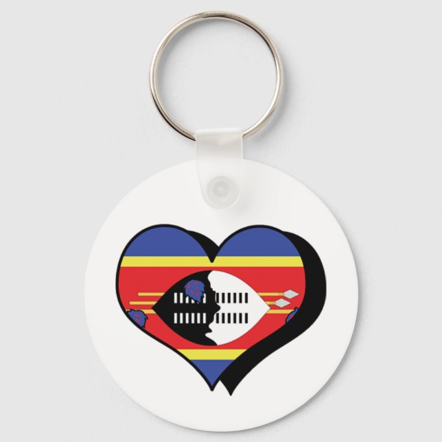 Jag älskar Swaziland Nyckelring (Framsida)