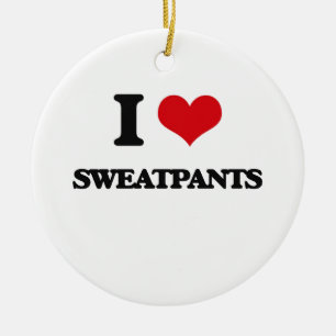 Jag älskar Sweatpants Julgransprydnad Keramik