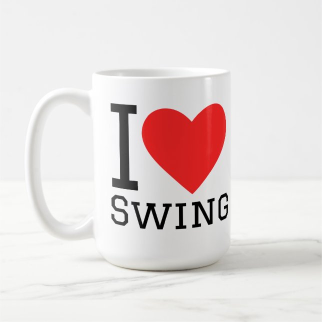 Jag älskar swing kaffemugg (Vänster)
