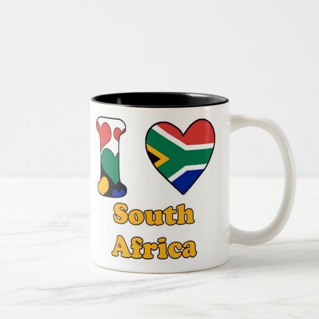 Jag älskar Sydafrika Två-Tonad Mugg (Höger)