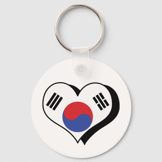 Jag älskar Sydkorea Nyckelring (Framsida)