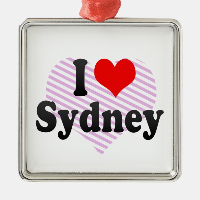 Jag älskar Sydney Julgransprydnad Metall (Framsidan)