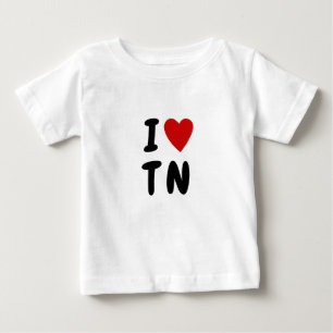 Jag älskar T N   Hjärtan anpassad text TN Tennesse Shirt